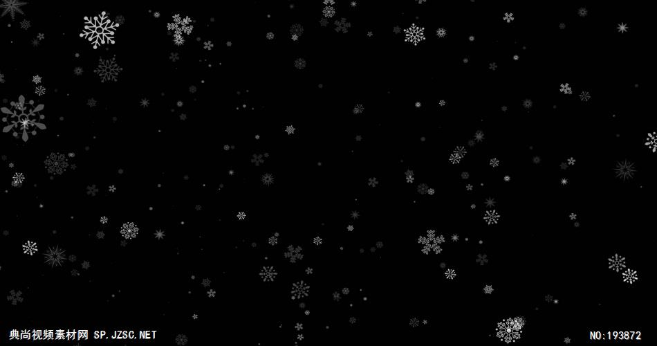 梦幻的雪花动画   ___vector2 视频素材下载