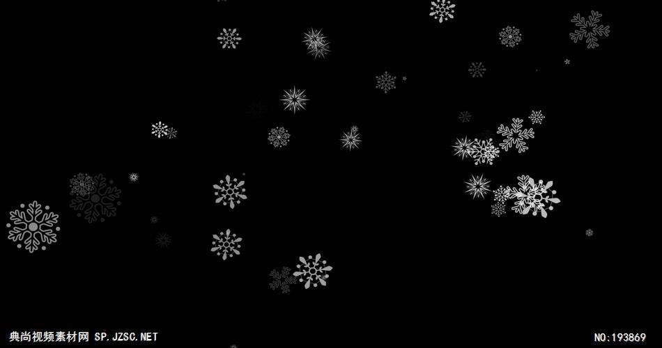 梦幻的雪花动画   ___vector7 视频素材下载