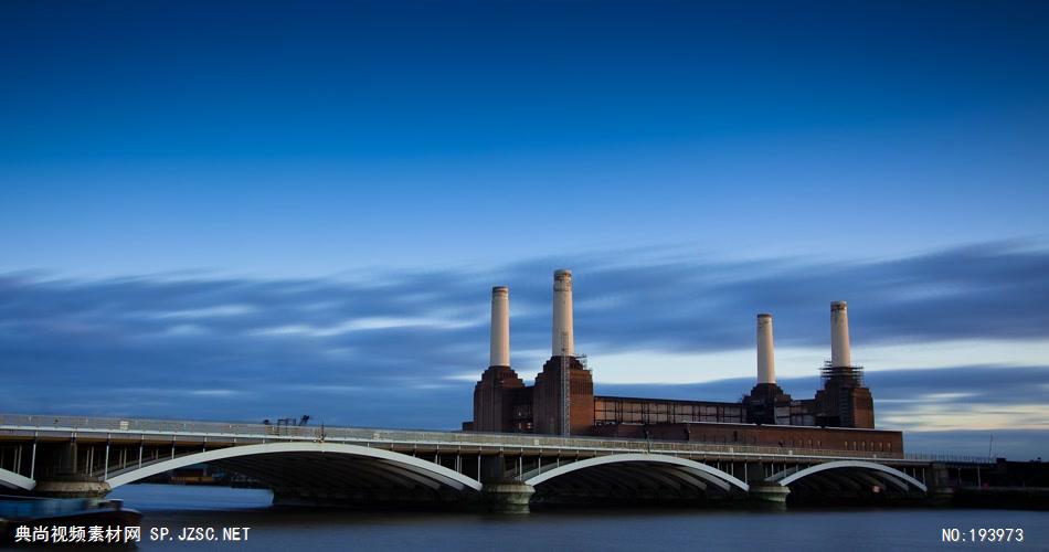 漂亮的大桥景色battersea 视频素材下载