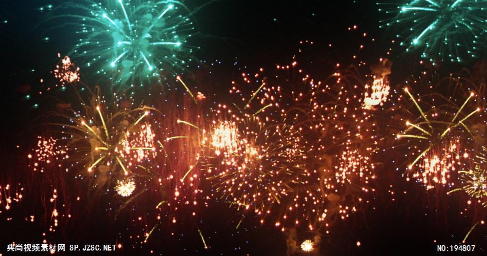 绚烂绽放的礼花firework 视频素材下载