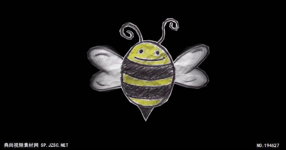 纸质装饰元素  (   )Bee 视频素材下载