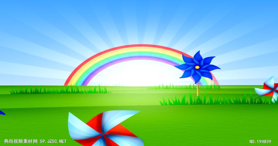 缤纷夏日彩虹主题的素材  RainbowRisingSD 视频素材下载