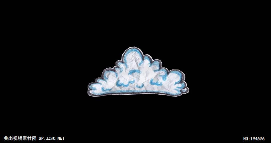 纸质装饰元素  (   )Cloud2 视频素材下载