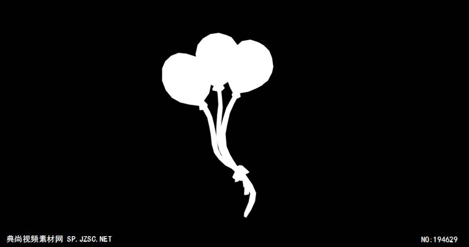 纸质装饰元素  (   )BalloonsLuma 视频素材下载