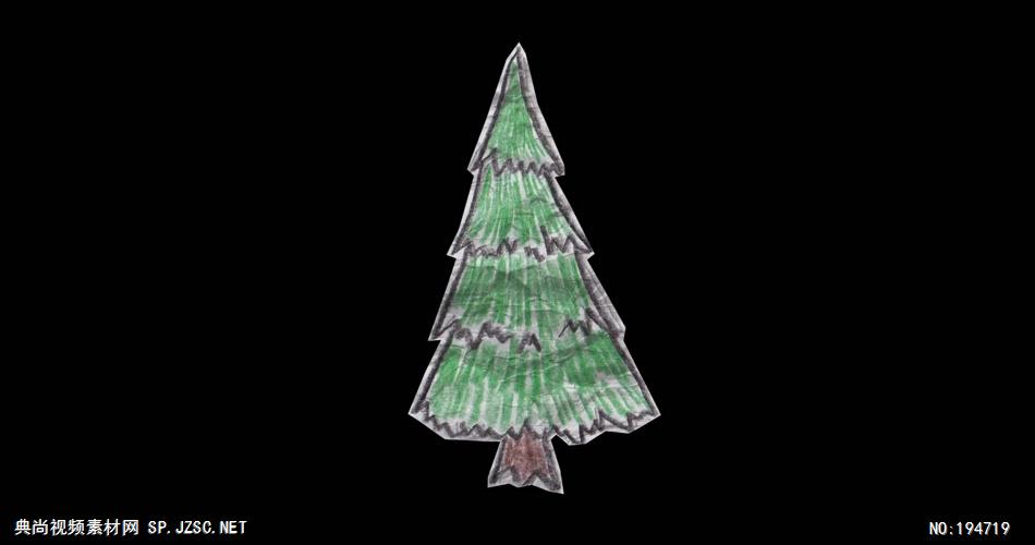 纸质装饰元素  (   )Tree1 视频素材下载