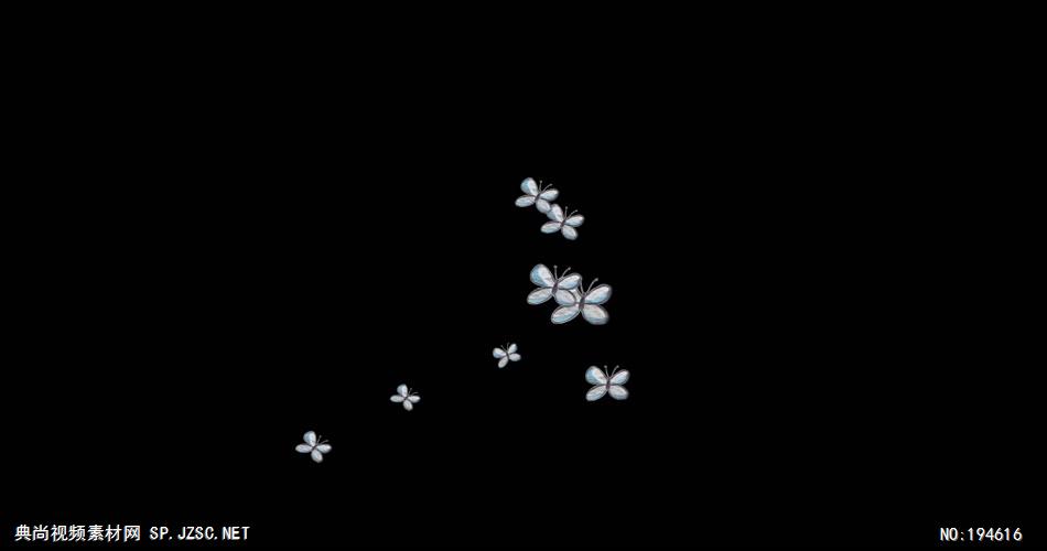 纸质装饰元素  (   )ButterflyFlying 视频素材下载