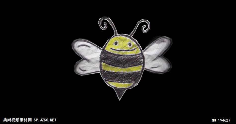 纸质装饰元素  (   )Bee 视频素材下载