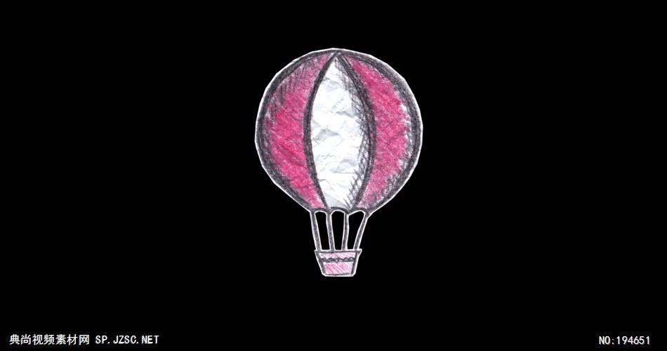 纸质装饰元素  (   )AirBallon2 视频素材下载