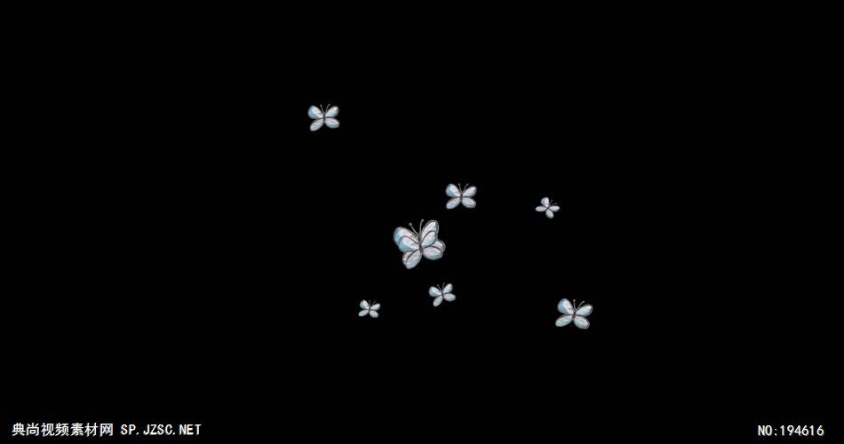 纸质装饰元素  (   )ButterflyFlying 视频素材下载