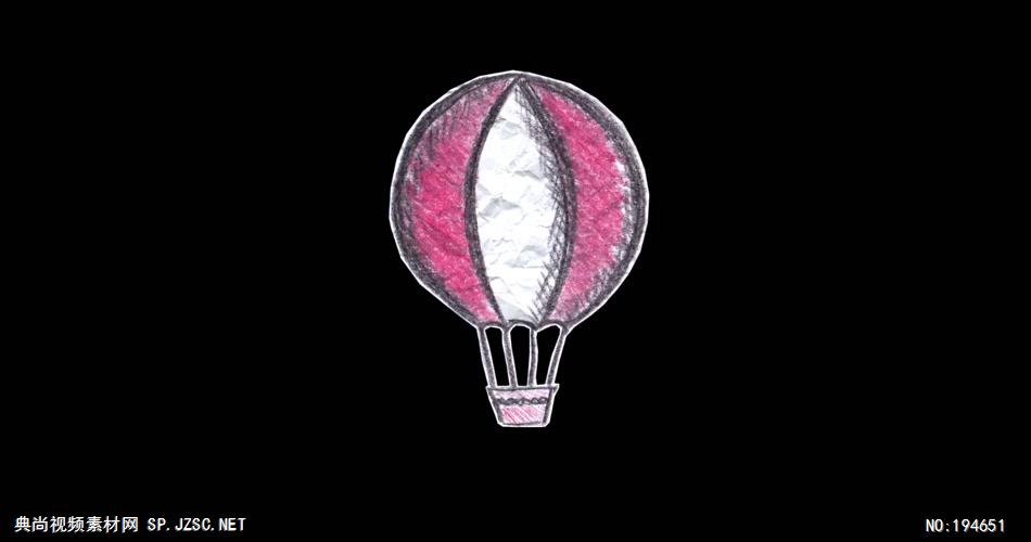 纸质装饰元素  (   )AirBallon2 视频素材下载