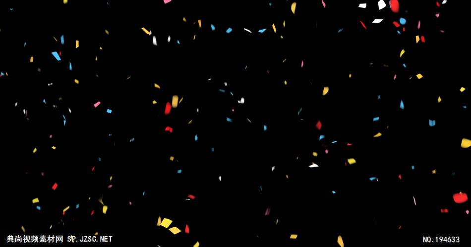 纸屑掉落视频    ulticoloredCelebrationConfettiFalling4K9 视频素材下载