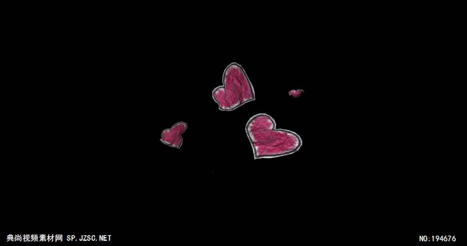 纸质装饰元素  (   )Hearts 视频素材下载