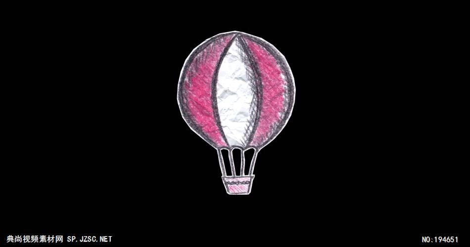 纸质装饰元素  (   )AirBallon2 视频素材下载