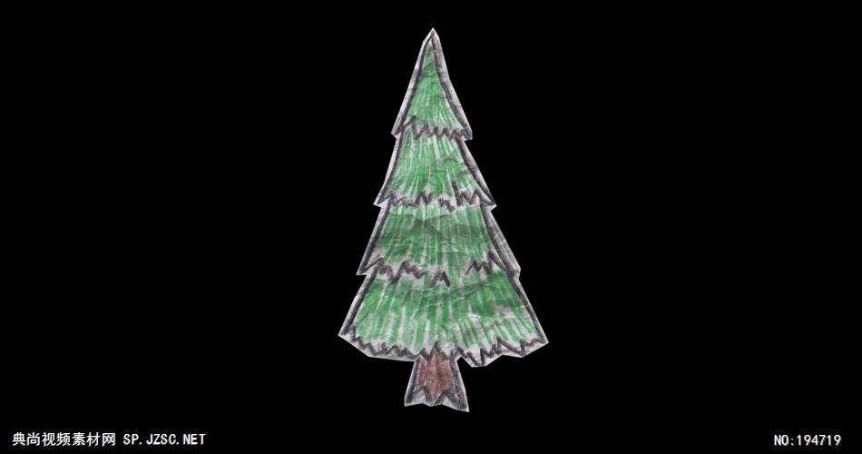 纸质装饰元素  (   )Tree1 视频素材下载