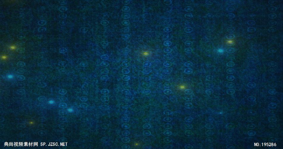 蓝色背景中的小光点()  DigitalSpottingSD 视频素材下载