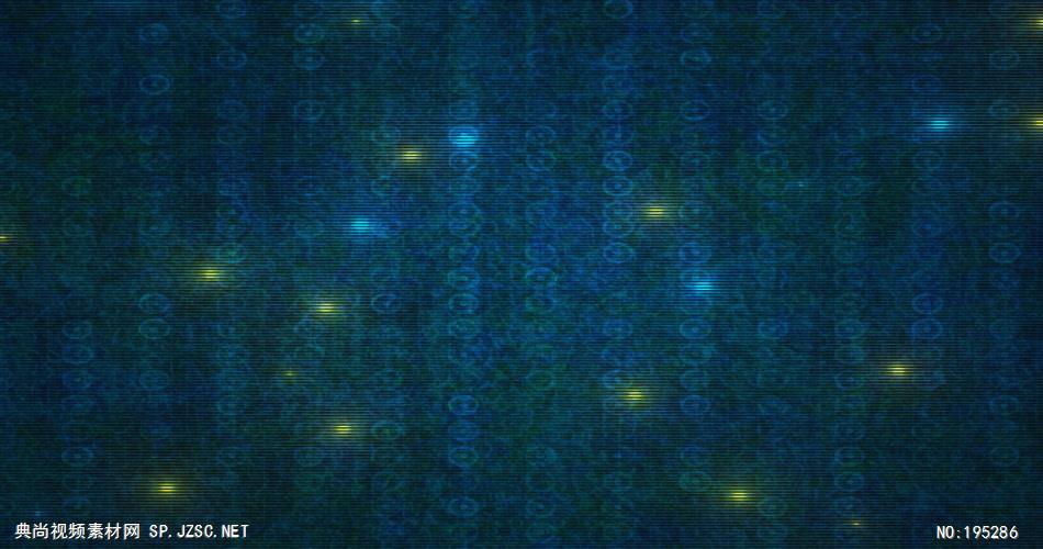 蓝色背景中的小光点()  DigitalSpottingSD 视频素材下载
