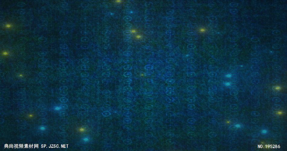 蓝色背景中的小光点()  DigitalSpottingSD 视频素材下载