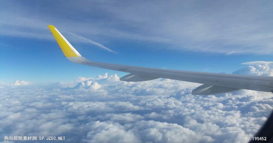 飞机飞行高空云端窗口景色视频素材 国内实拍视频素材