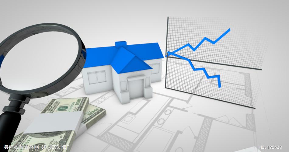 销售业绩三维素材  realestate3 视频素材下载