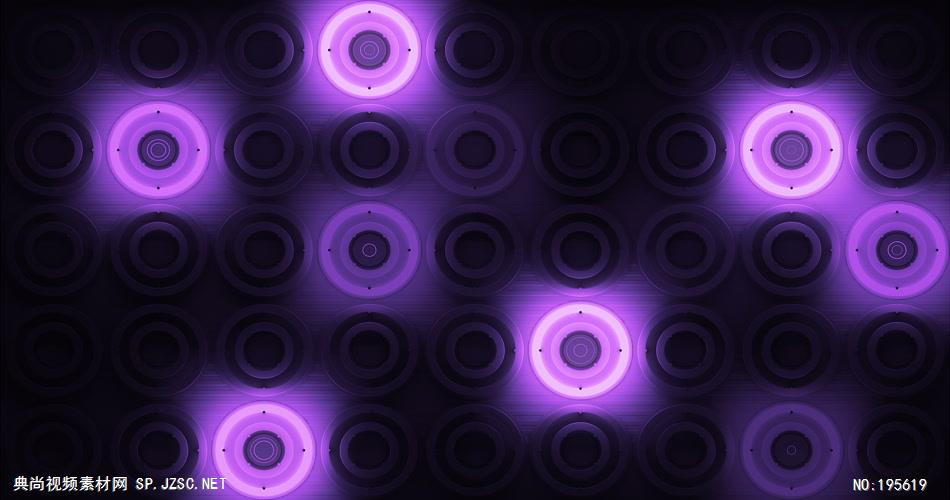 辉光圆圈背景素材，紫色风格      VJPurpleGlowingDiscs20 视频素材下载