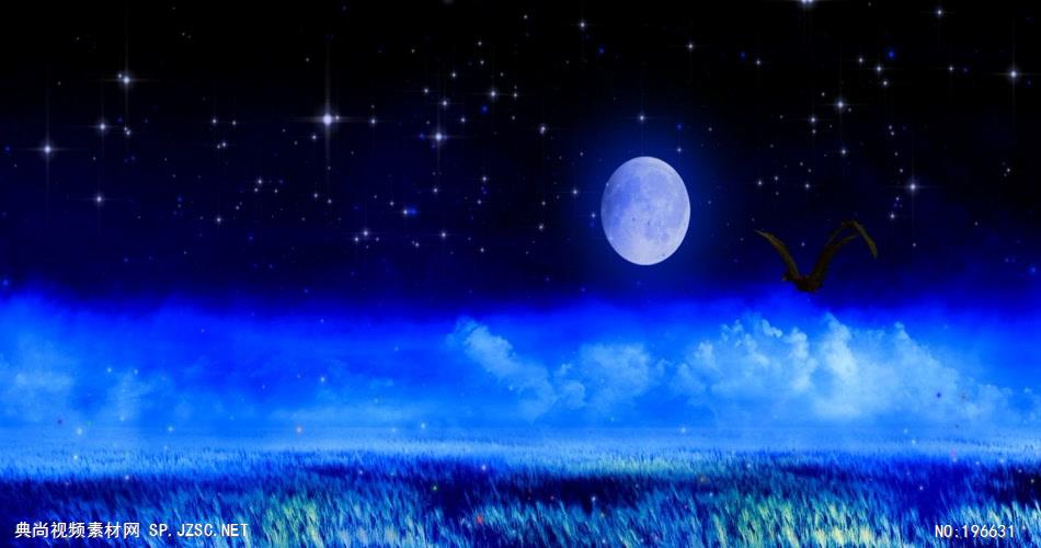唯美月光夜色中秋晚会款d1688月亮唯美夜空视频素材