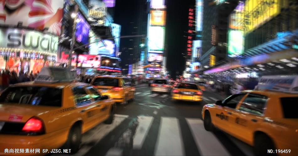 驰骋在城市广场的夜晚素材        timessquarenightmaster 视频素材下载