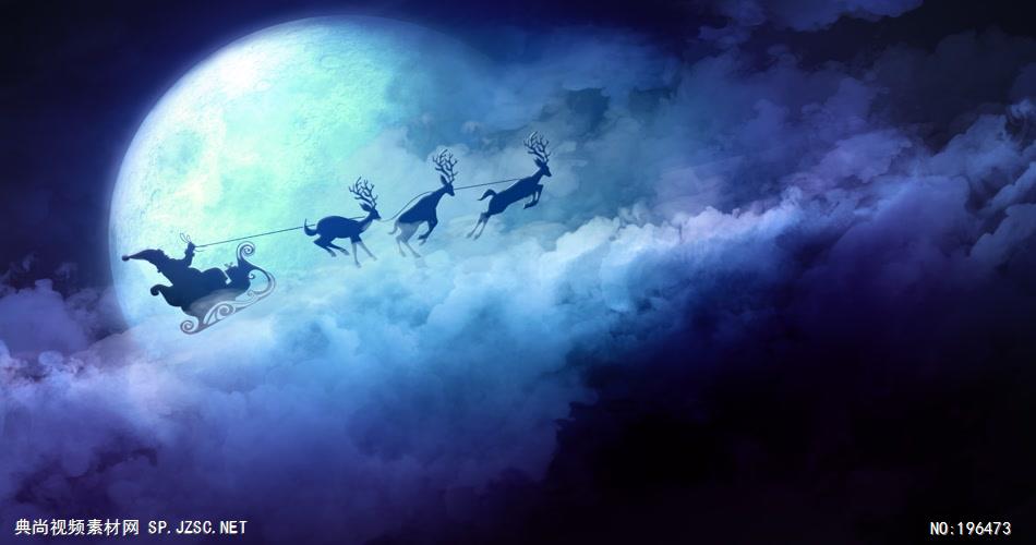 麋鹿和圣诞老人圣诞老人和麋鹿圣诞老人和麋鹿 视频素材下载