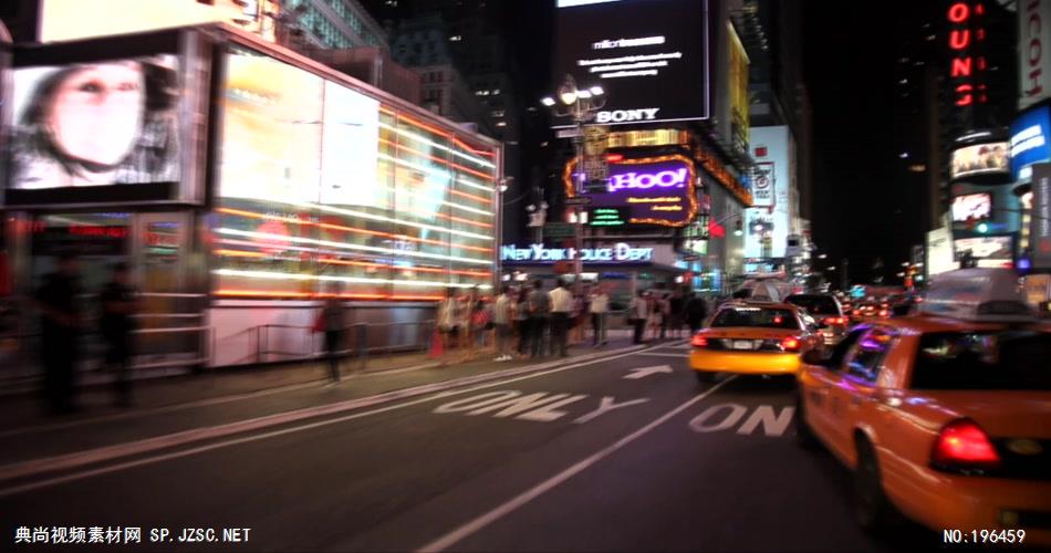 驰骋在城市广场的夜晚素材        timessquarenightmaster 视频素材下载