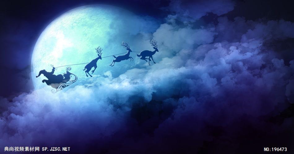 麋鹿和圣诞老人圣诞老人和麋鹿圣诞老人和麋鹿 视频素材下载