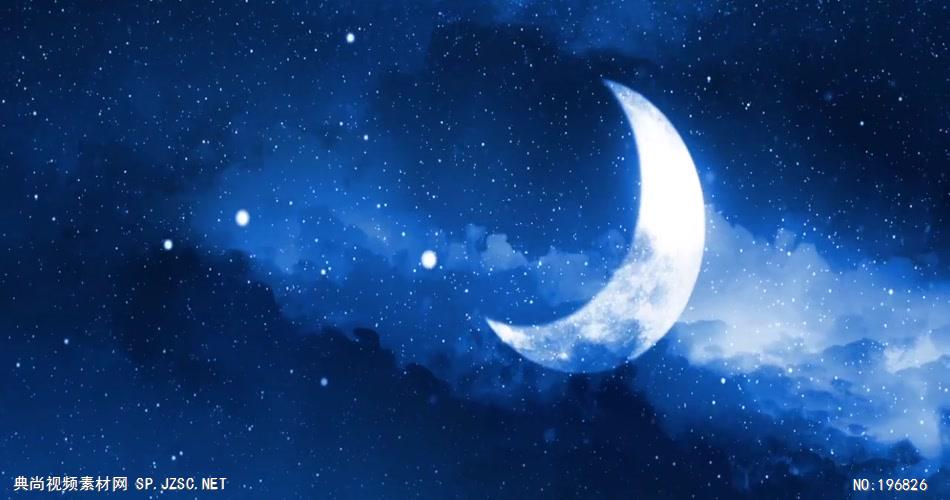 弯弯的月亮 款A2021夜空月半弯无音乐