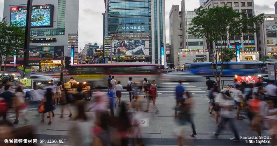 延时摄影：首尔1080p高清中国企业事业宣传片公司单位宣传片
