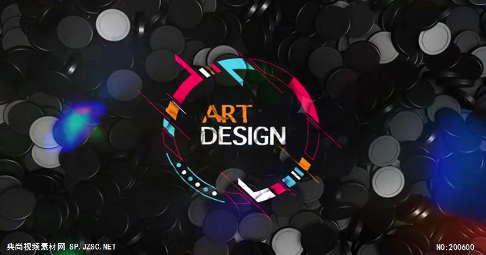AE：抽象形状聚合标志动画ae特效素材下载网站