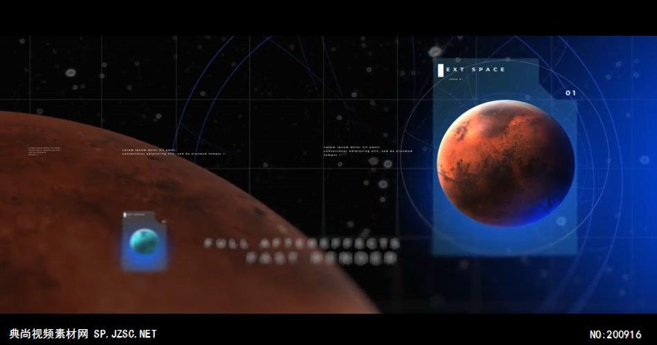 AE：科技感火星文字宣传片头ae特效素材下载网站