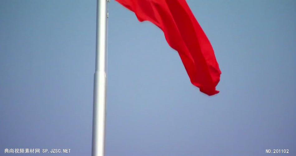 天安门广场红旗飘飘中国名胜风景标志性景点高清视频素材