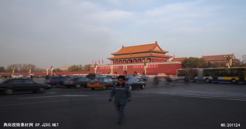 天安门01中国名胜风景标志性景点高清视频素材