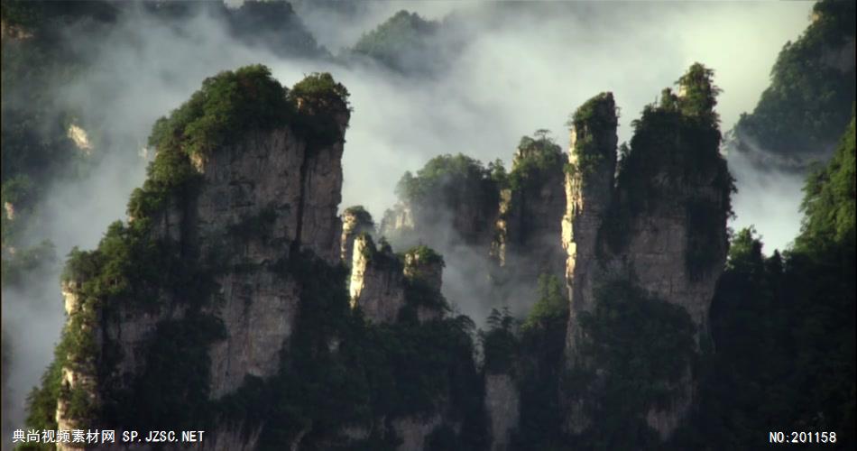 张家界风光_batch中国名胜风景标志性景点高清视频素材