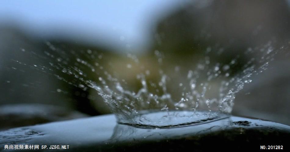 雨水滴流水水面水素材35