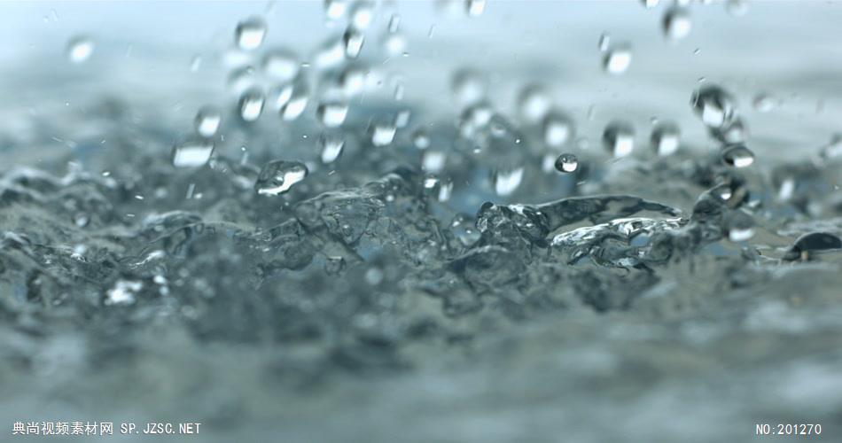 雨水滴流水水面水素材33
