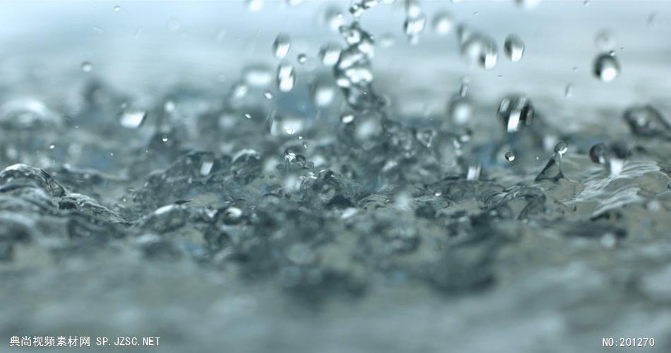 雨水滴流水水面水素材33