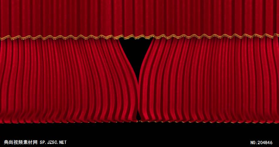 党政背景视频素材红色舞台幕布5
