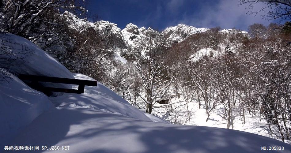 ［4K］ 雪景 4K片源 超高清实拍视频素材 自然风景山水花草树木瀑布超清素材
