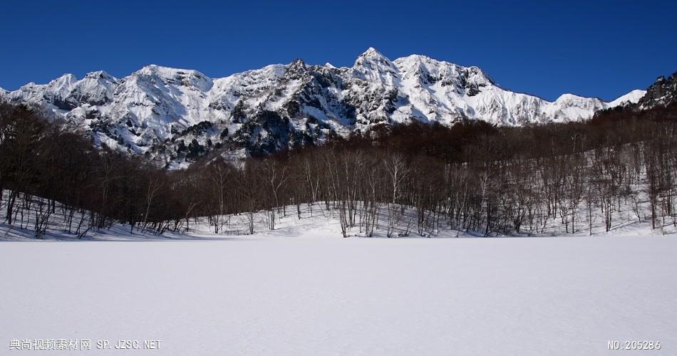 ［4K］ 高原雪景3 4K片源 超高清实拍视频素材 自然风景山水花草树木瀑布超清素材