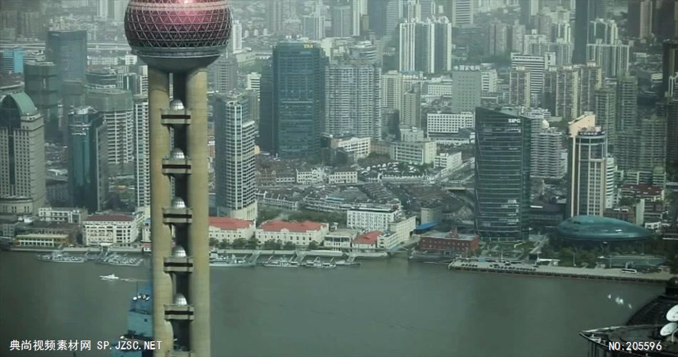 中国上海广州城市地标建筑高端办公楼夜景航拍宣传片高清视频素材城市22