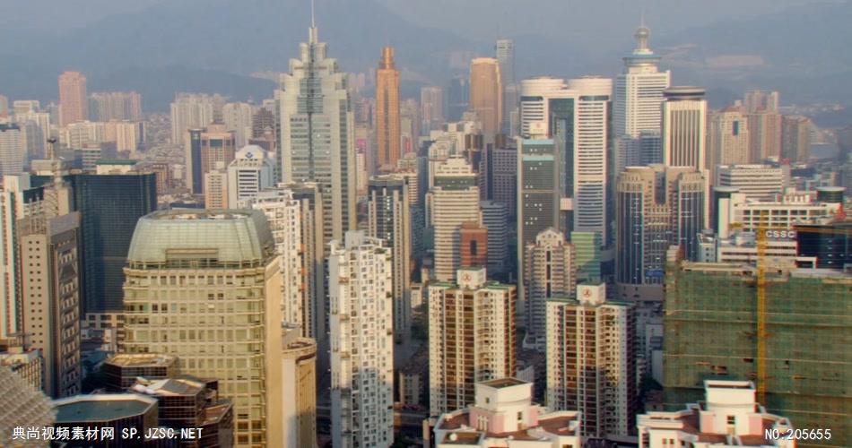 中国上海广州城市地标建筑高端办公楼夜景航拍宣传片高清视频素材现代城市13