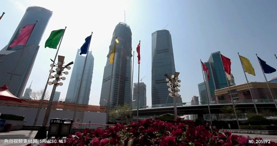 中国上海广州城市地标建筑高端办公楼夜景航拍宣传片高清视频素材城市27