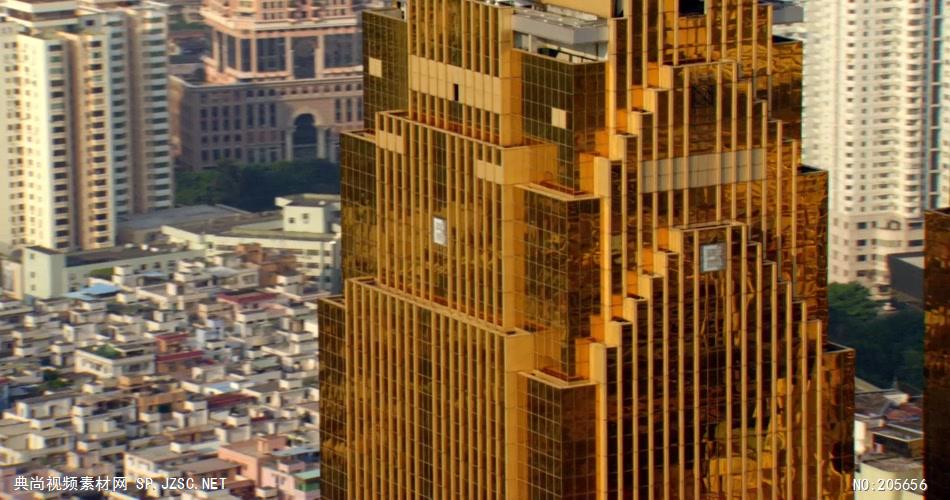 中国上海广州城市地标建筑高端办公楼夜景航拍宣传片高清视频素材现代城市11