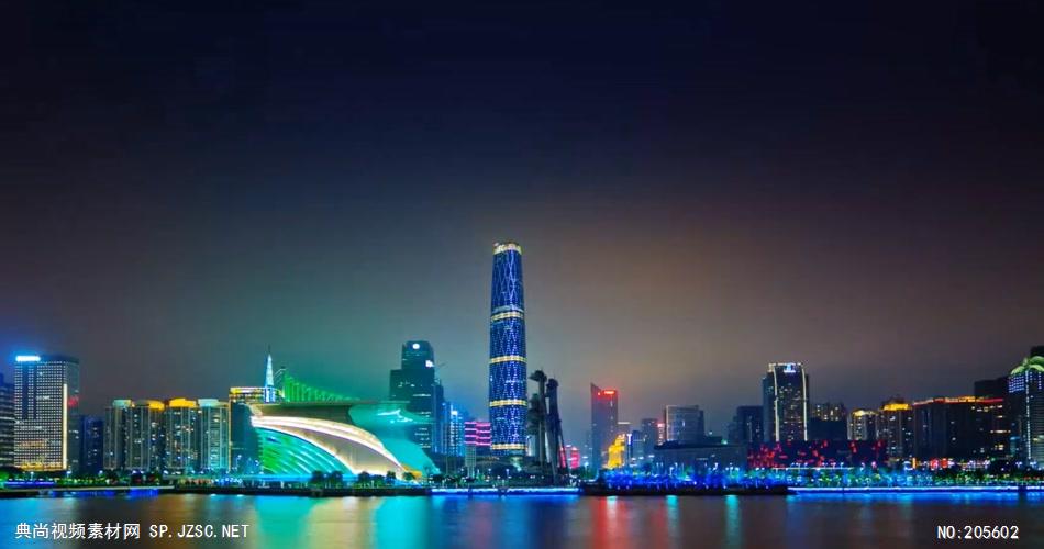 中国上海广州城市地标建筑高端办公楼夜景航拍宣传片高清视频素材城市10