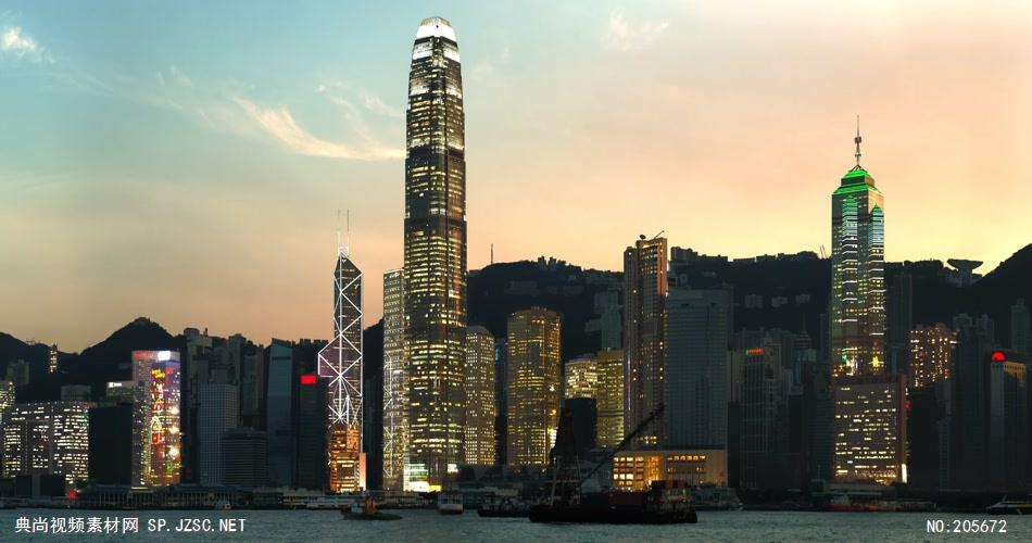 中国上海广州城市地标建筑高端办公楼夜景航拍宣传片高清视频素材城市夜景14