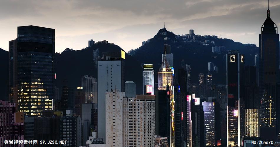中国上海广州城市地标建筑高端办公楼夜景航拍宣传片高清视频素材城市夜景15