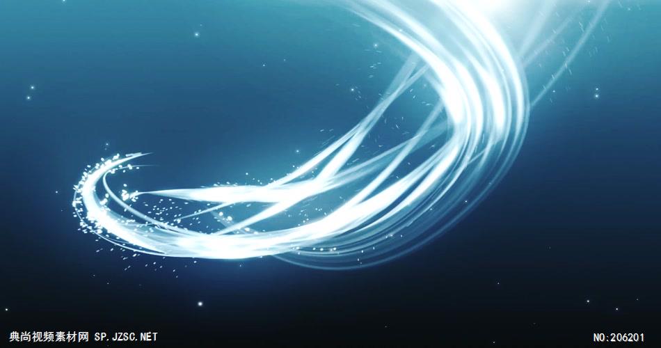 S-007-优雅漂亮粒子蓝光Logo片头Pr模板